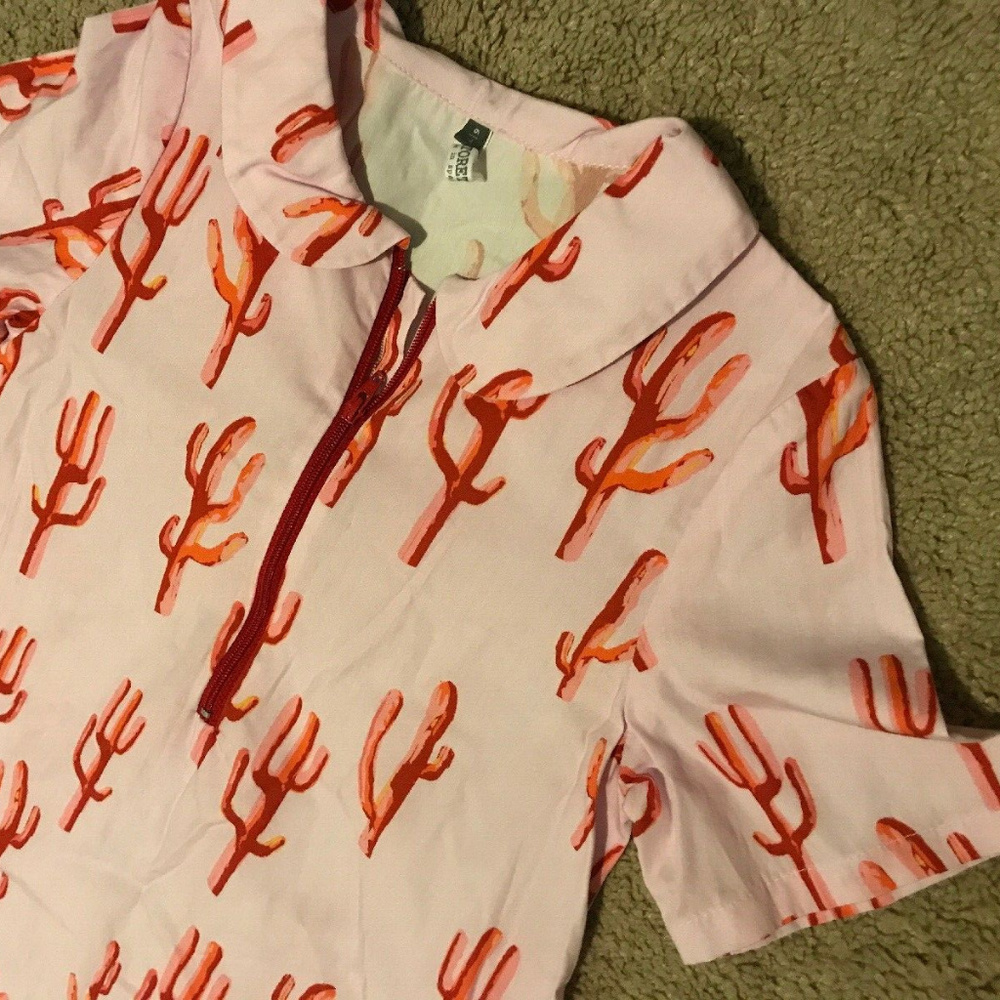 Motoreta Pink Catctus Dress Girls Size 6-7 Spain